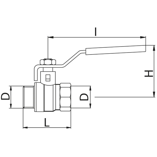 Scheda tecnica - Valvola a sfera MF PN 25 con maniglia a leva