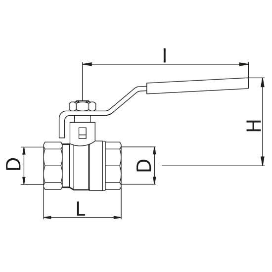 Scheda tecnica - Valvola a sfera NPT FF PN 25 con maniglia leva