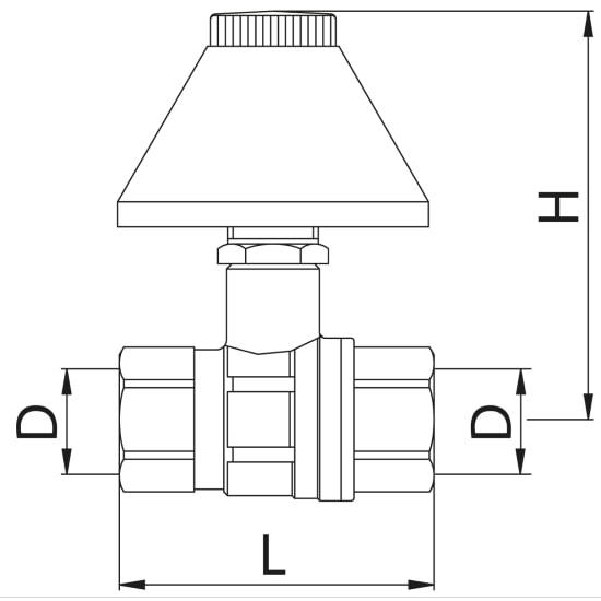 Scheda tecnica - Valvola a sfera FF incasso con cappuccio cromato