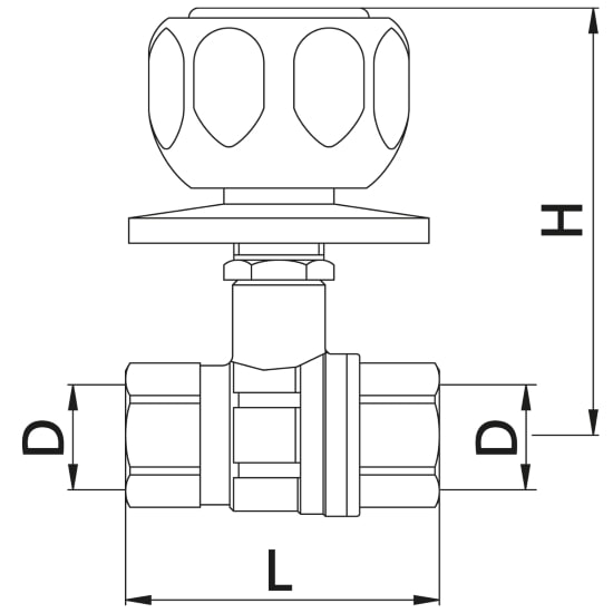 Scheda tecnica - Built-in FF ball valve with chromed handle