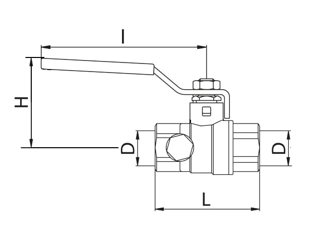 Scheda tecnica - FF ball valve PN25 with drain and iron lever handle