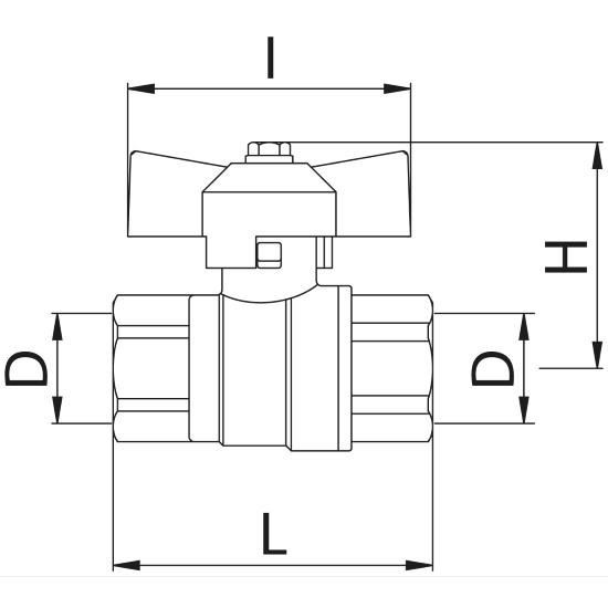 Scheda tecnica - FF ball valve PN 25 with butterfly handle