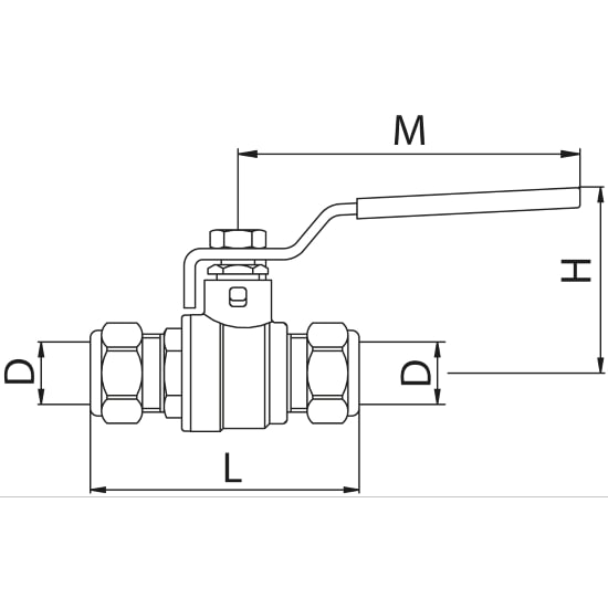 Scheda tecnica - DZR compression ball valve copper to copper compression