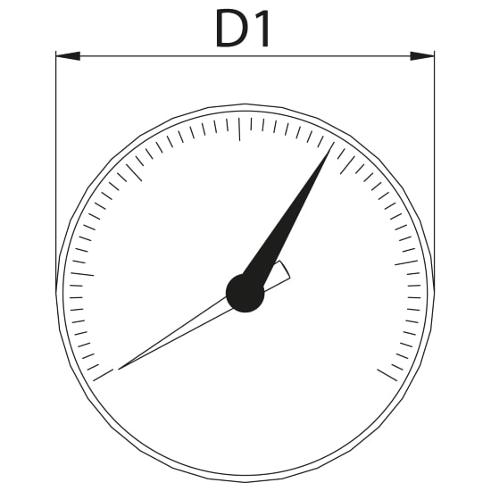 Scheda tecnica - Manometer Ø 63 back connection