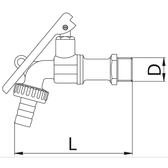 Scheda tecnica - Oil barrel ball bibcock with hose connection