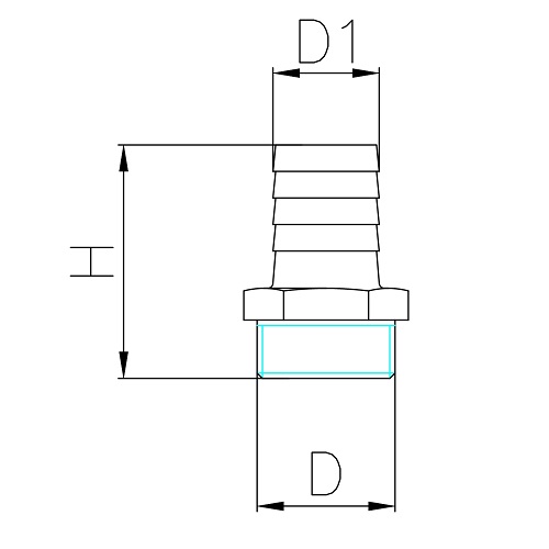 Scheda tecnica - Male hose union