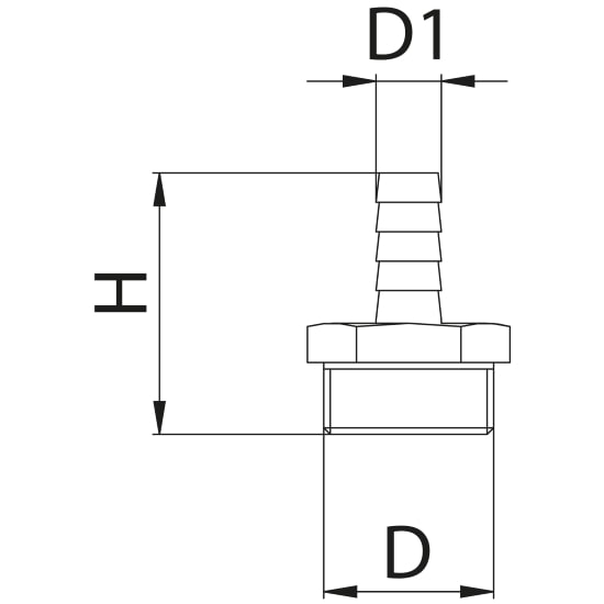 Scheda tecnica - Male hose union for liquid gas