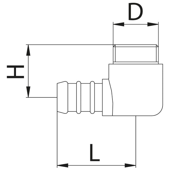 Scheda tecnica - Angle hose union, male connection