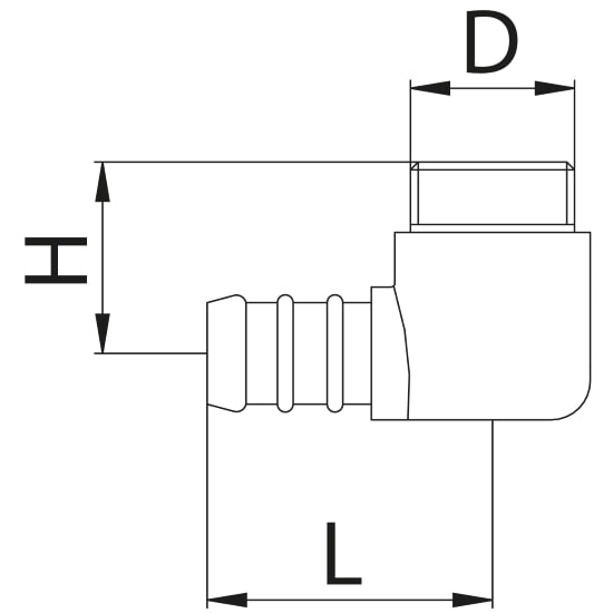Scheda tecnica - Angle hose union for liquid gas, male connection