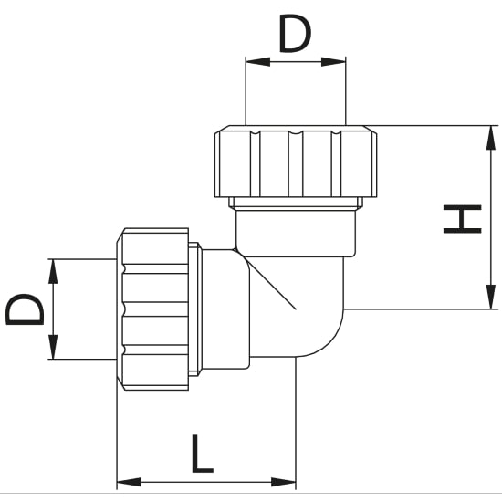 Scheda tecnica - Raccordo curvo doppio innesto rapido