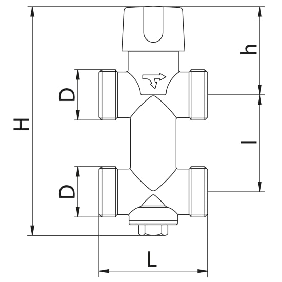 Scheda tecnica - Valvola di zona a 4 vie per fan coil