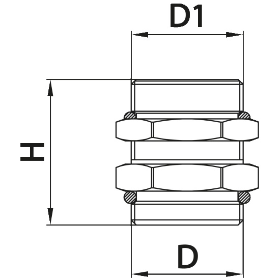 Scheda tecnica - Nipplo con OR preguarnito con ghiera