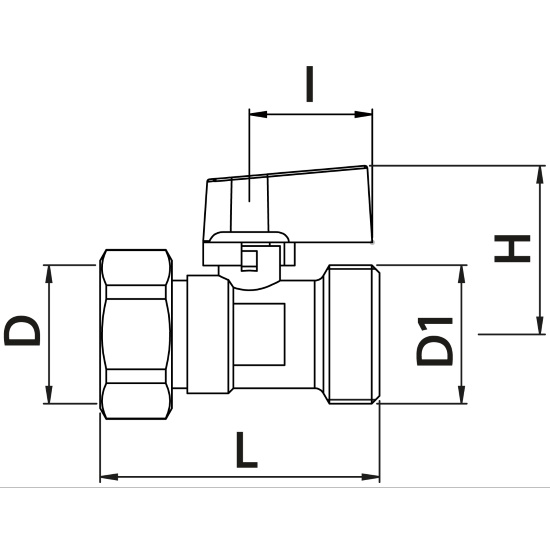 Scheda tecnica - MF ball valve with sliding nut Euroconus