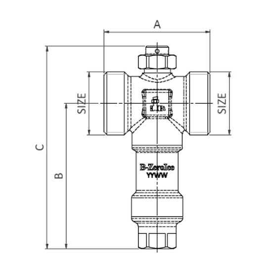 Scheda tecnica - Valvola antigelo con connessioni maschio