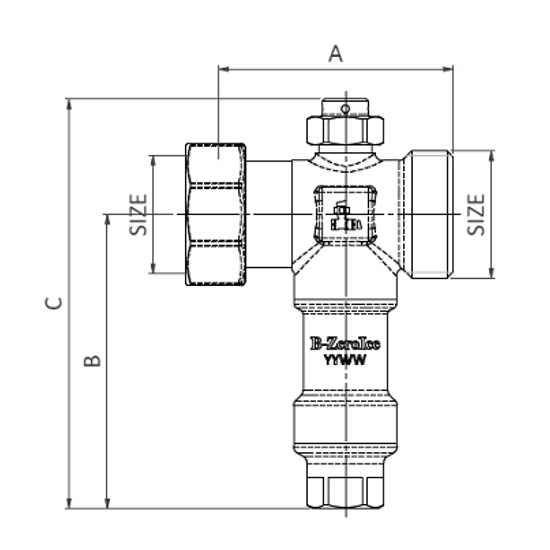 Scheda tecnica - Anti freeze valve with male connection sliding nut