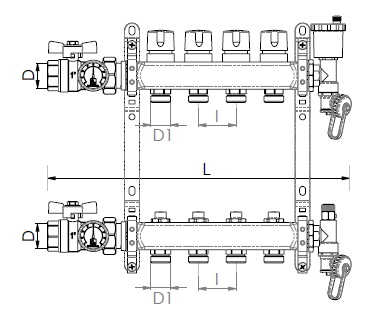Scheda tecnica - FF manifolds therm. valves and lockshield, valves, discharge