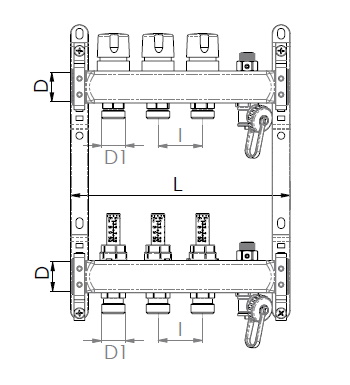 Scheda tecnica - FF manifolds therm. valves and flowmeters, man. Discharge