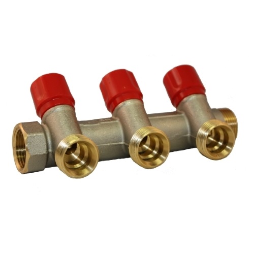 3 ways DZR brass Euroconus manifold %>