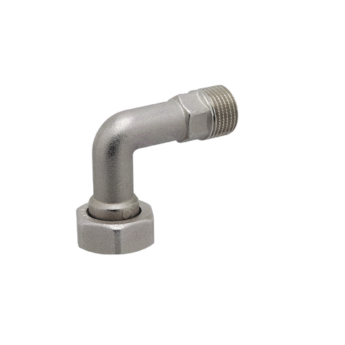 Elbow fitting with swivel nut