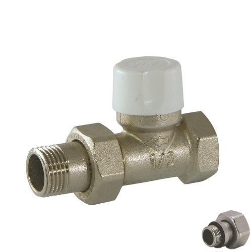 Straight lockshield-valve for iron pipe %>