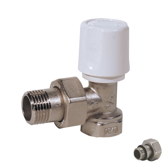 Angle radiator valve, for iron pipe %>