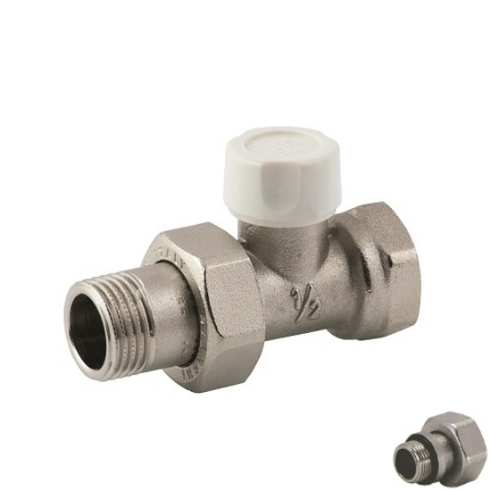 Straight lockshield-valve for iron pipe