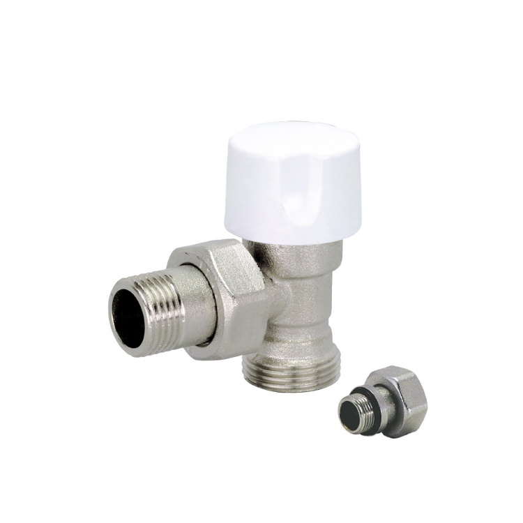 Angle Euroconus thermostatic radiator valve for copper pipe