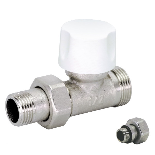 Straight 24x19 thermostatic radiator valve for copper