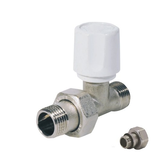 Straight radiator valve for copper, multilayer and Pex pipe