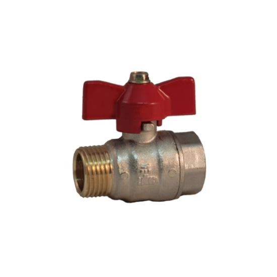 MF ball valve PN 25 with butterfly handle