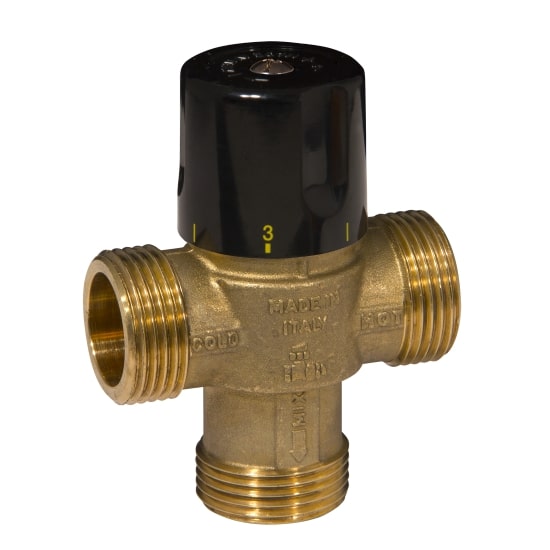 3 ways solar thermostatic mixing valve, male - h.temperature