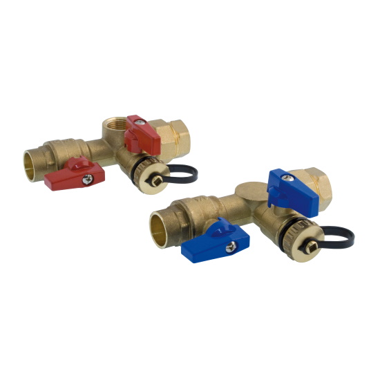 Solder tankless isolation ball valves